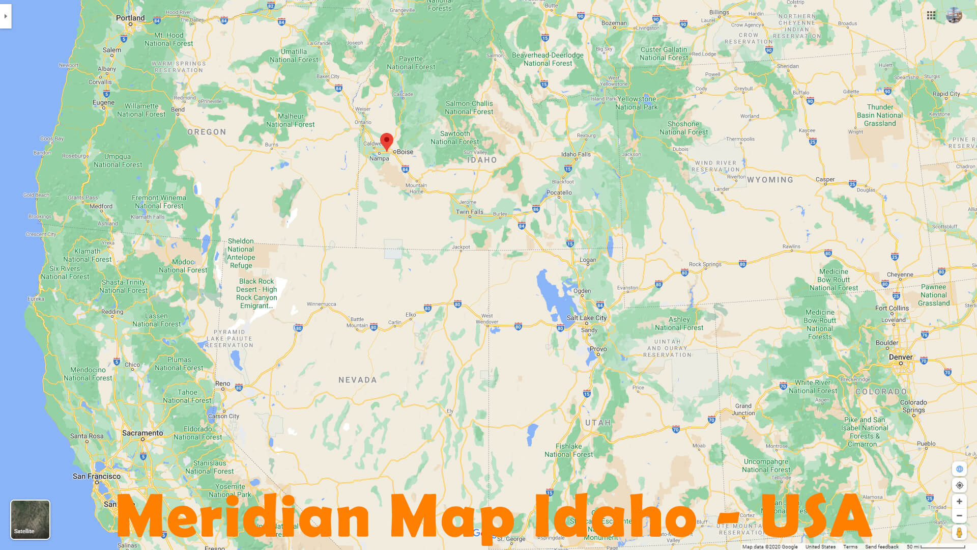 Meridian Carte Idaho   EUA